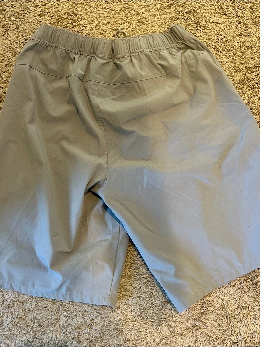 The North Face Men's Gray Athletic Shorts with Elastic Waist